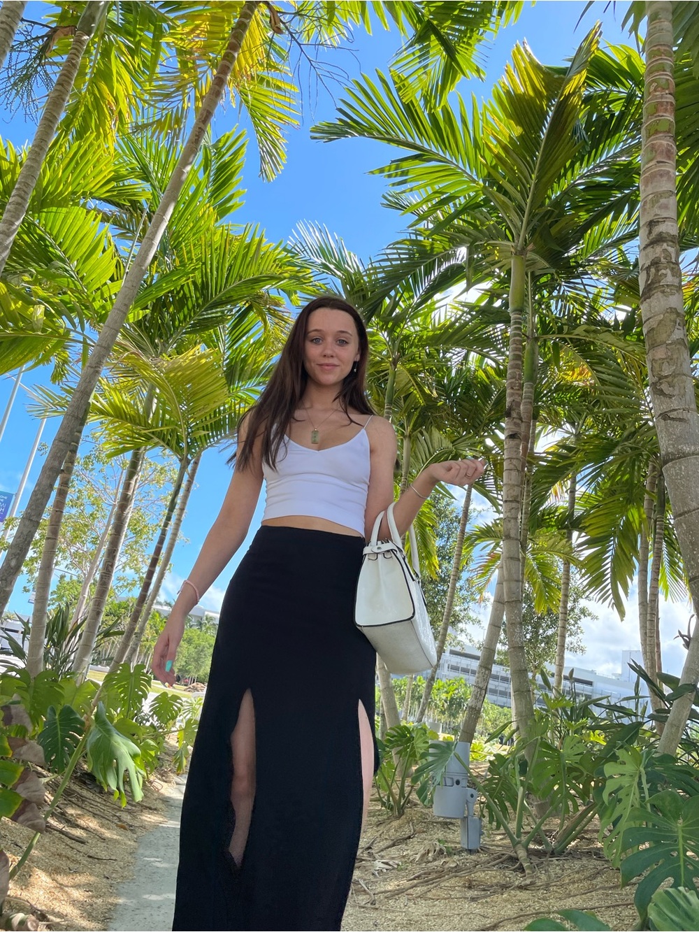 Pacsun Kirra Black Double Slit Maxi Skirt